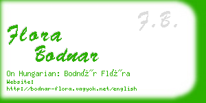 flora bodnar business card